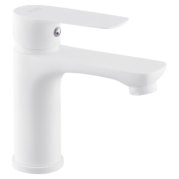 Смеситель для умывальника Kroner KRM Fulda W010 (белый матовый), фото 