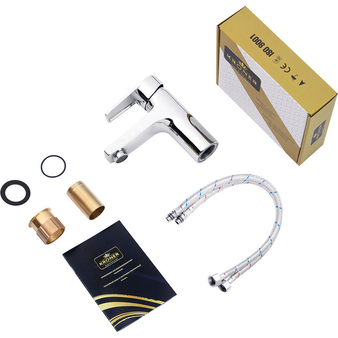 Смеситель для умывальника Kroner KRM Oker C010, фото 6