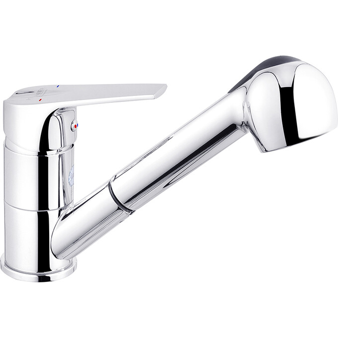 Смеситель для кухни Kroner KRM Odra C030-T (c выдвижной лейкой), фото 