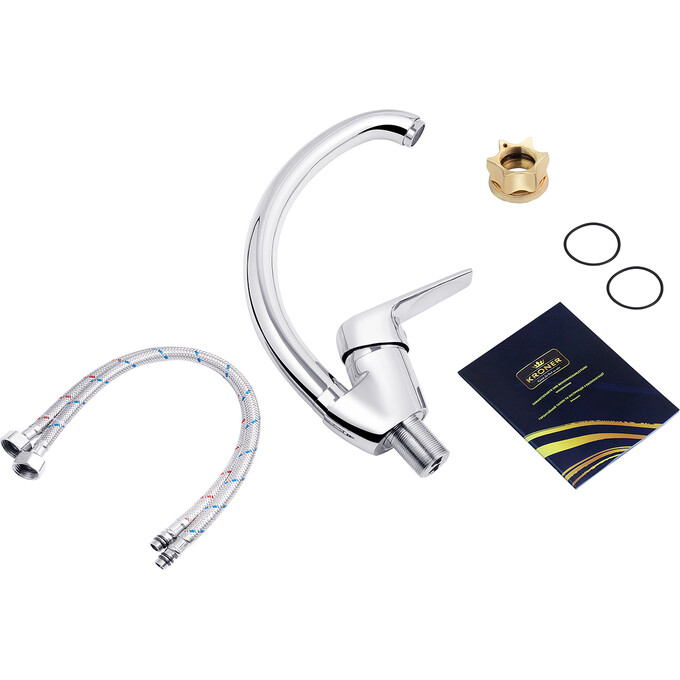 Смеситель для кухни Kroner KRM Odra C032, Цвет производителя: хром, фото 8