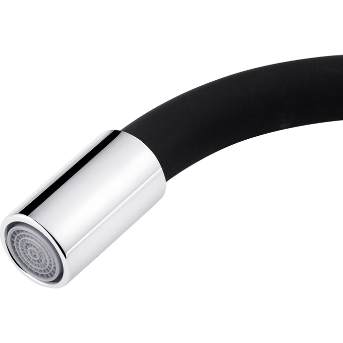 Смеситель для кухни Kroner KRM Odra C032BLK (хром/черный), Цвет производителя: хром, черный, фото 5