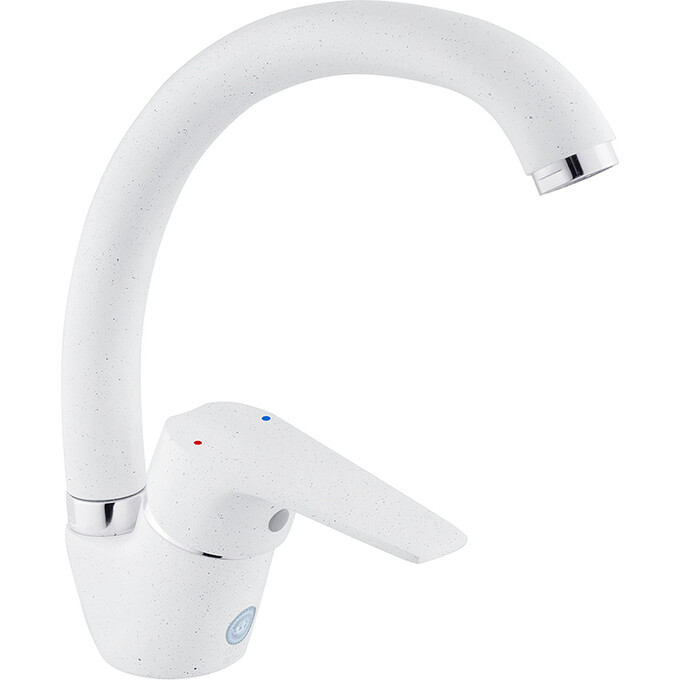 Смеситель для кухни Kroner KRM Odra W035 (белый матовый), Цвет производителя: белый матовый, фото 