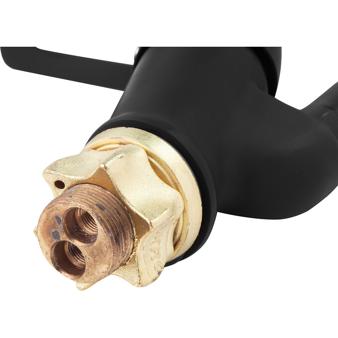 Смеситель для кухни Kroner KRM Zenda SCH030 (черный матовый), фото 3