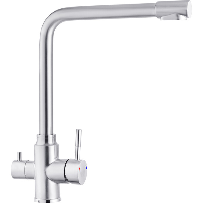 Смеситель для кухни Kroner KRP Edelstahl Klassisch ESG038 (нержавейка, с подключением питьевой воды), фото 