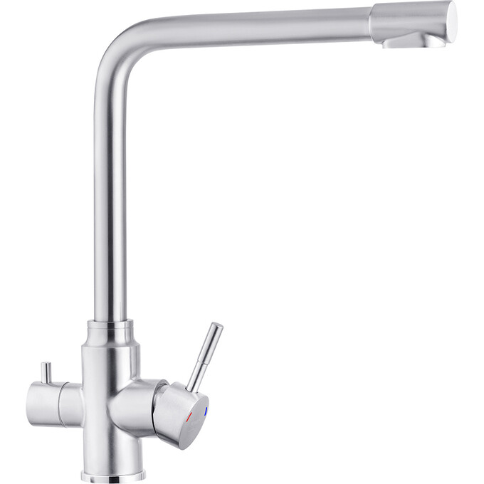 Смеситель для кухни Kroner KRP Edelstahl Klassisch ESG038 (нержавейка, с подключением питьевой воды), фото 4