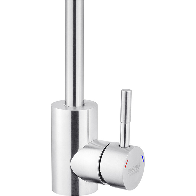 Смеситель для кухни Kroner KRP Edelstahl Klassisch ESG035-1 (нержавейка, c гибким изливом), фото 4