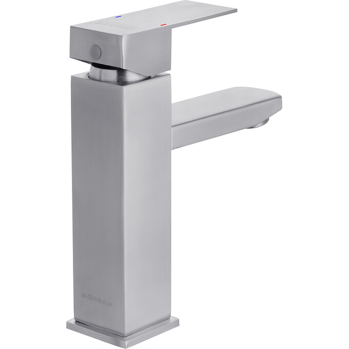 Смеситель для умывальника Kroner KRP Edelstahl Kubus ESG010 (нержавейка), Цвет производителя: нержавейка, фото 4