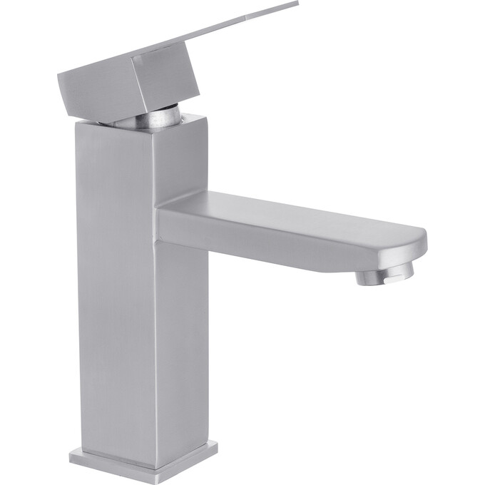 Смеситель для умывальника Kroner KRP Edelstahl Kubus ESG010 (нержавейка), Цвет производителя: нержавейка, фото 5