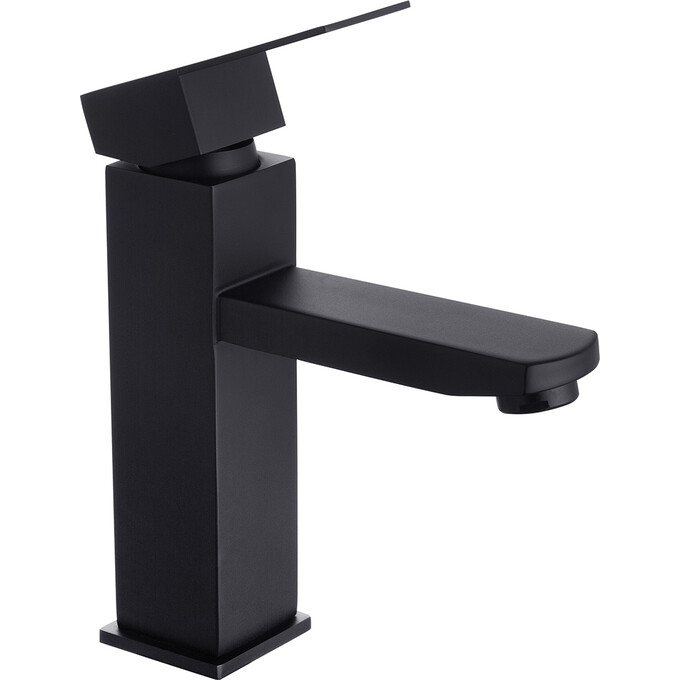 Змішувач для умивальника Kroner KRP Edelstahl Kubus SCH010 (чорний матовий), Колір виробника: чорний матовий, фото , изображение 4