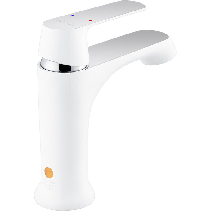 Смеситель для умывальника Kroner KRP Armada W010 (белый матовый/хром), Цвет производителя: белый матовый, хром, фото 2