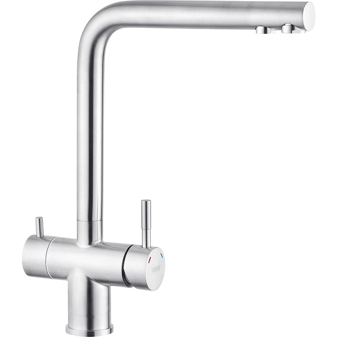 Смеситель для кухни Kroner KRP Edelstahl Klassisch ESG03811 (нержавейка, с подключением питьевой воды), фото 