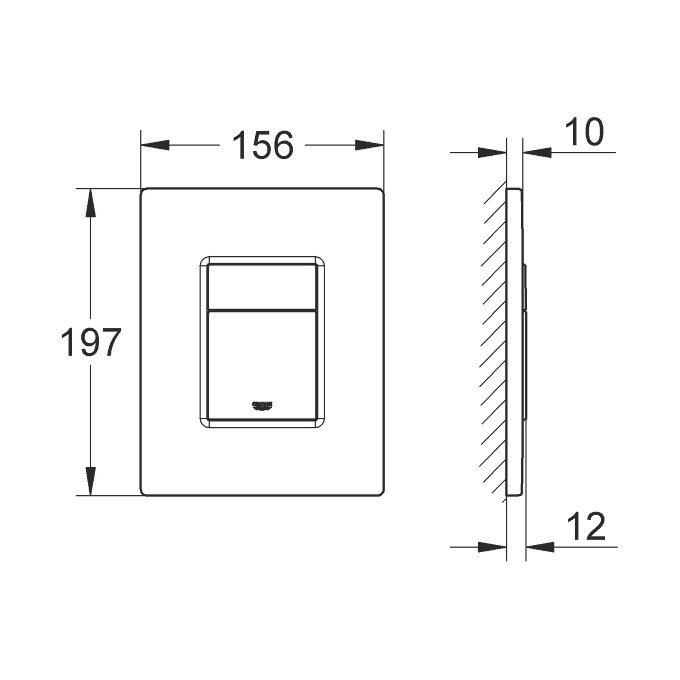 Комплект унітаз з інсталяцією 3 в 1 38772001KA513636: підвісний унітаз із сидінням Kroner Armada WHI513636 + інсталяція Grohe Rapid SL 38772001 + клавіша змиву Skate Cosmopolitan 38732000, фото , изображение 23