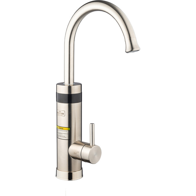 Проточный водонагреватель для кухни Kroner KRP Volt ESG088 (никель, с дисплеем и электронагревом 3 кВт), фото 