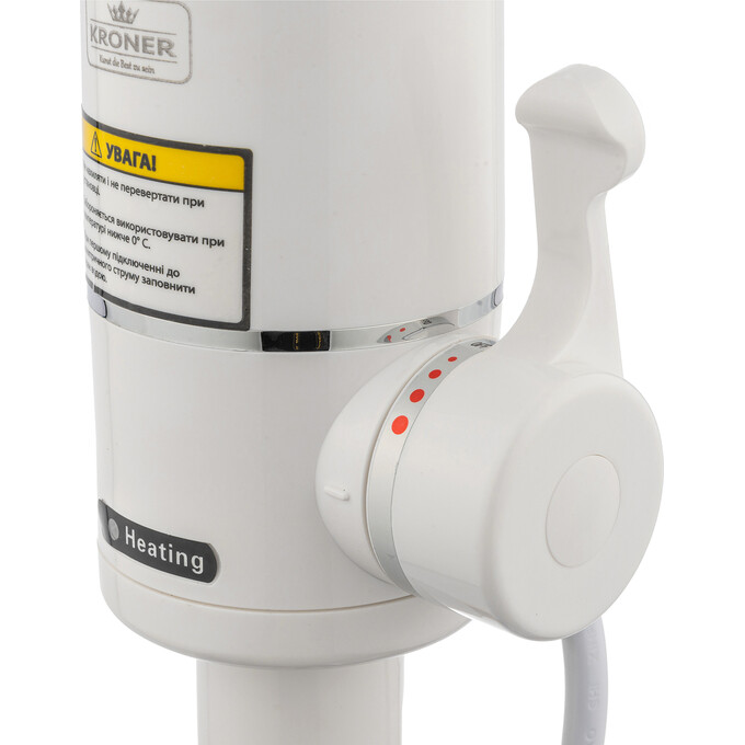 Проточный водонагреватель для кухни Kroner KRM Volt CW190FA (белый/хром, с электронагревом 3 кВт), фото 3