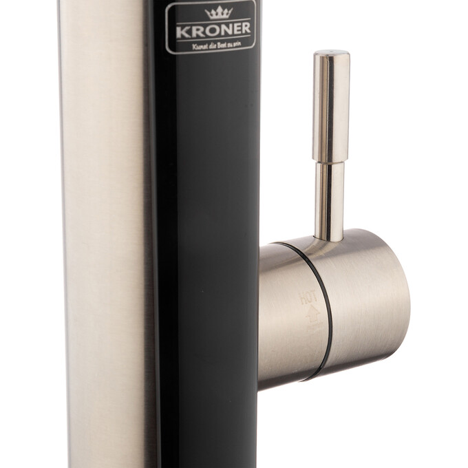 Проточный водонагреватель для кухни Kroner KRP Volt ESG087RSS (никель/черный, с дисплеем, с гибким изливом и электронагревом 3 кВт), фото 5