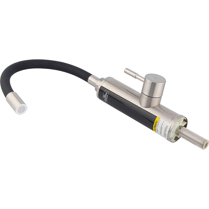 Проточный водонагреватель для кухни Kroner KRP Volt ESG087RSS (никель/черный, с дисплеем, с гибким изливом и электронагревом 3 кВт), фото 3