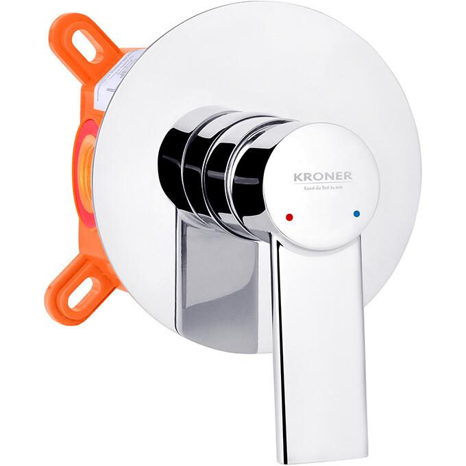 Смеситель скрытого монтажа для душа Kroner KRP Basis C080 (внутренняя часть в комплекте), фото 5
