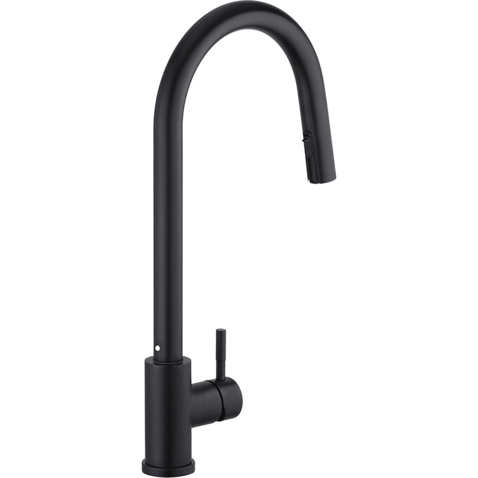 Смеситель для кухни Kroner KRP Edelstahl Klassisch SCH03915 (Klassisch-SCH03916, черный матовый, c выдвижной лейкой), Цвет производителя: черный матовый, фото 2