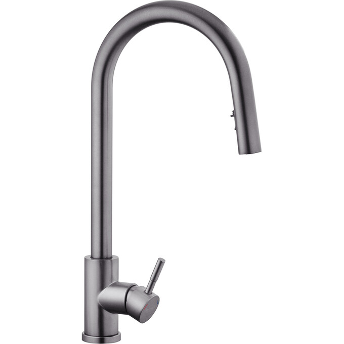 Смеситель для кухни Kroner KRP Edelstahl Klassisch PVD03915 (Klassisch-PVD03916, графит, c выдвижной лейкой), Цвет производителя: графит, фото 3