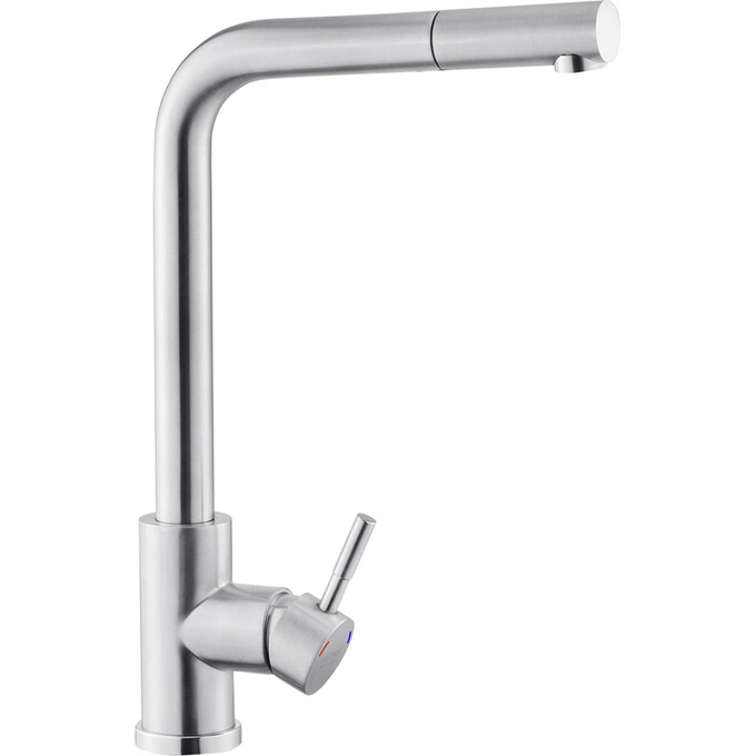 Смеситель для кухни Kroner KRP Edelstahl Klassisch ESG03917 (Klassisch-ESG03918V, нержавейка, c выдвижной лейкой), Цвет производителя: нержавейка, фото 3