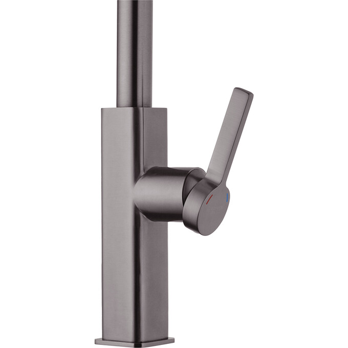 Смеситель для кухни Kroner KRP Edelstahl Klassisch PVD03918 (графит, c выдвижной каскадной лейкой), Цвет производителя: графит, фото 6