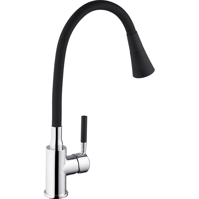 Смеситель для кухни Kroner KRM Küche C132BLK (хром/черный), Цвет производителя: хром, черный, фото 2
