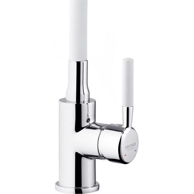 Смеситель для кухни Kroner KRM Küche C132WHI (хром/белый), Цвет производителя: хром, белый, фото 4