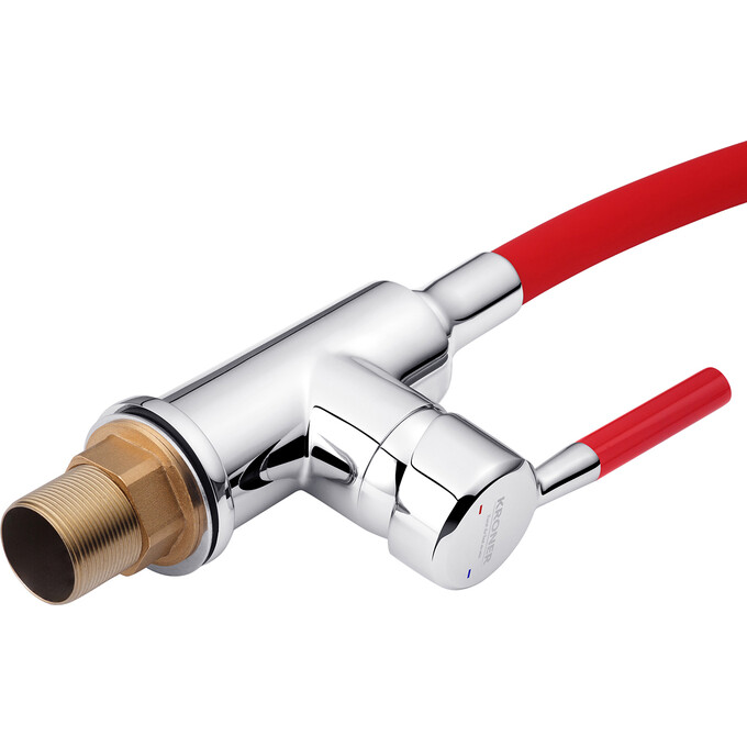 Змішувач для кухні Kroner KRM Küche C132RED (хром/червоний), Колір виробника: хром, червоний, фото , изображение 6