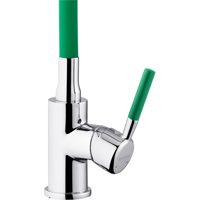 Смеситель для кухни Kroner KRM Küche C132GRN (хром/зеленый), Цвет производителя: хром, зеленый, фото 5