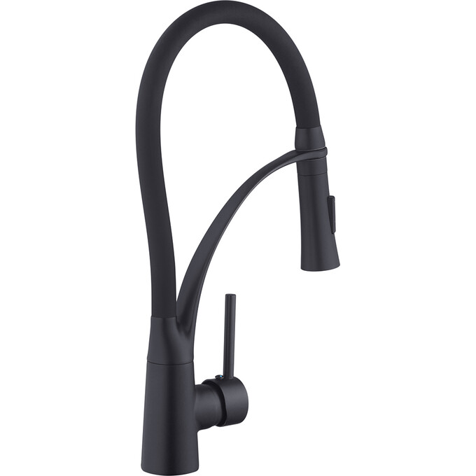 Смеситель для кухни Kroner KRP Ersel SCH03393BLK (черный матовый, с гибким изливом), Цвет производителя: черный матовый, фото 2