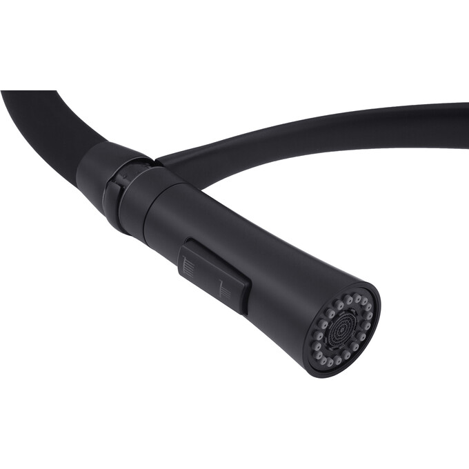 Смеситель для кухни Kroner KRP Ersel SCH03393BLK (черный матовый, с гибким изливом), Цвет производителя: черный матовый, фото 7