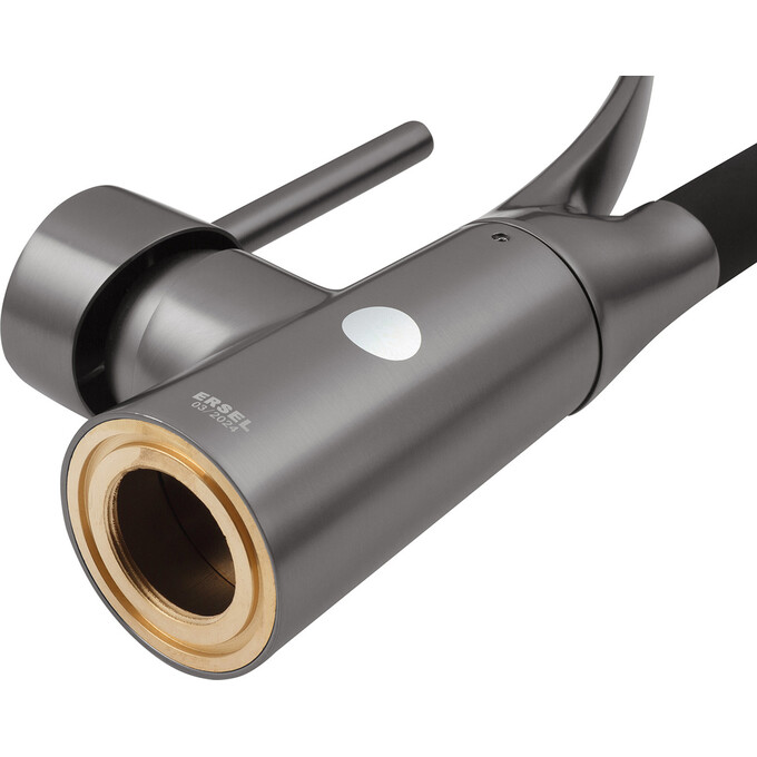 Смеситель для кухни Kroner KRP Ersel GRP03393BLK (графит/черный, с гибким изливом), Цвет производителя: графит, черный, фото 6