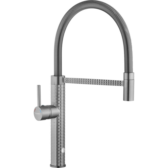 Смеситель для кухни Kroner KRP Ersel GRP03999 (графит, с гибким изливом), Цвет производителя: графит, фото 