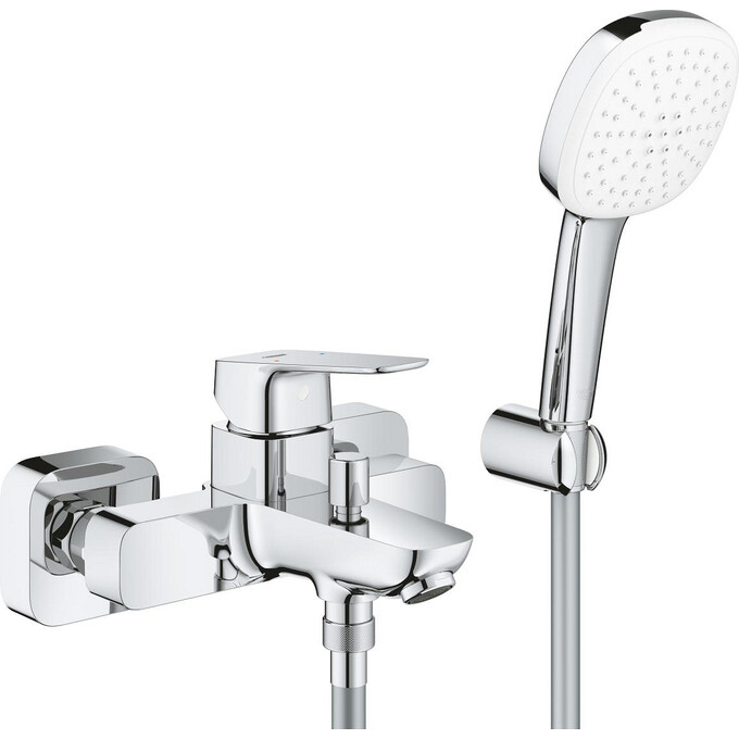 Смеситель для ванны Grohe Cubeo 1018140000 (с лейкой и шлангом), Цвет производителя: хром, фото 