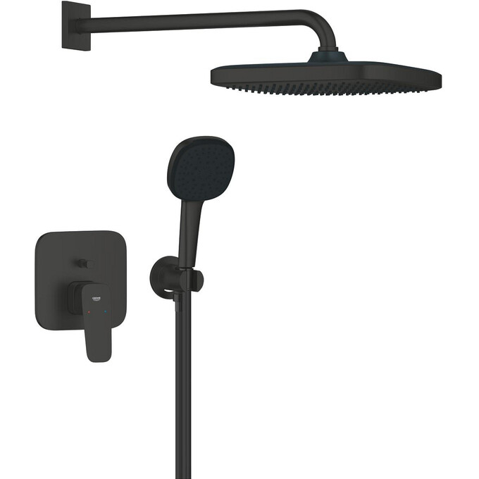 Душевая система GROHE Cubeo Tempesta 1053362430 (черная матовая, скрытого монтажа), Цвет производителя: черный матовый, фото 