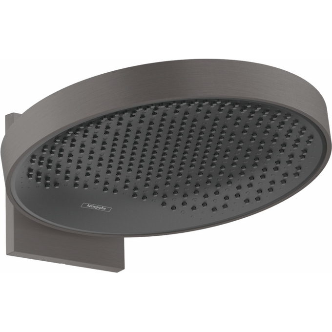 Верхний душ Hansgrohe Rainfinity 360 Brushed Black Chrome 26230340 (брашированный черный хром, 1 режим струи, с кронштейном), Цвет производителя: брашированный черный хром, фото 