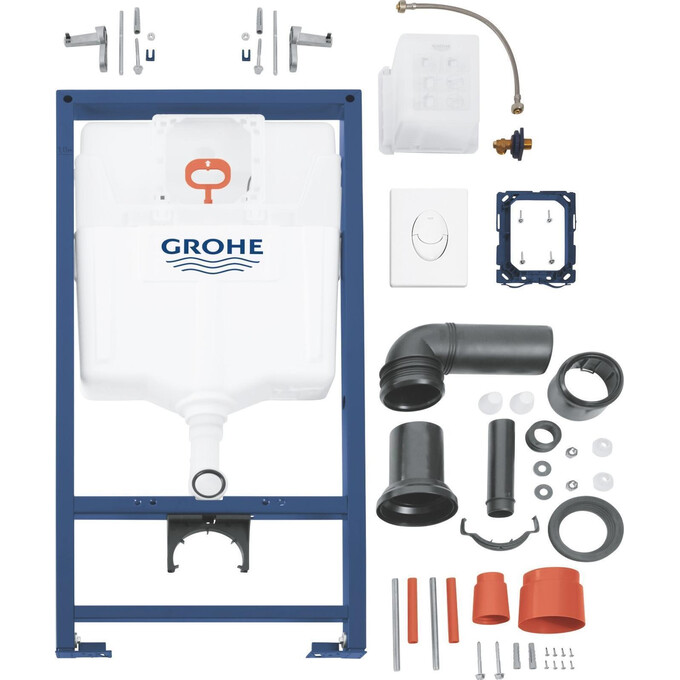 Инсталляция для унитаза 3 в 1 Grohe Rapid SL 38722001 (38528001+38505SH0+3855800M, c клавишей и креплением к стене), фото 3