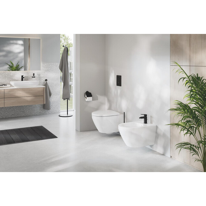 Смеситель для биде Grohe Cubeo S-Size 1018102430 (черный матовый, с донным клапаном), Цвет производителя: черный матовый, фото 2