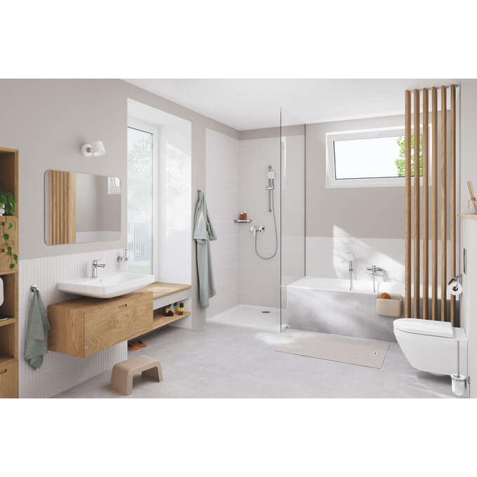 Смеситель для ванны Grohe Cubeo 1018140000 (с лейкой и шлангом), Цвет производителя: хром, фото 3