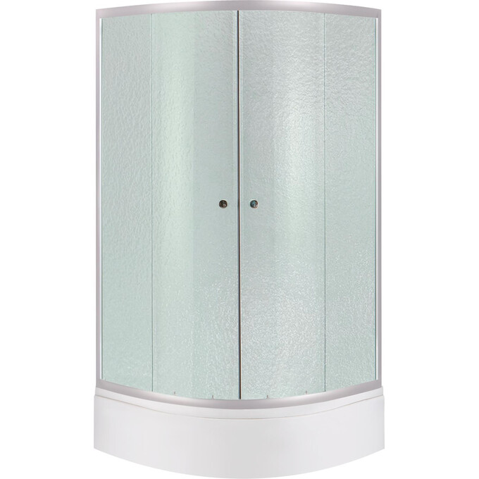 Душевая кабина 90x90 см Lidz Latwa SC90x90.SAT.MID.FR с поддоном Kapielka ST90x90x26 (профиль сатин, стекло матовое), фото 