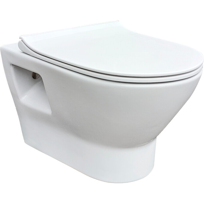 Безобідковий підвісний унітаз RJ Feel Rimless RJ4545 (з сидінням), фото 