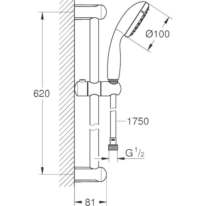 Комплект змішувачів 3 в 1 для ванної кімнати Grohe Start Curve 126747 (23805000+23767000+26196000), фото , изображение 10