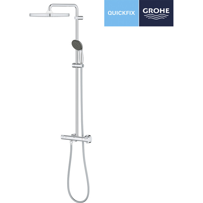 Душевая система c термостатом Grohe QuickFix Vitalio Start 250 Cube 26696000, фото 12