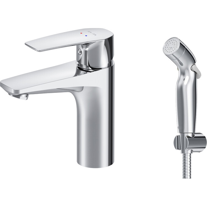 Змішувач для умивальника з гігієнічним душем Am.Pm Gem F90E03000, фото 