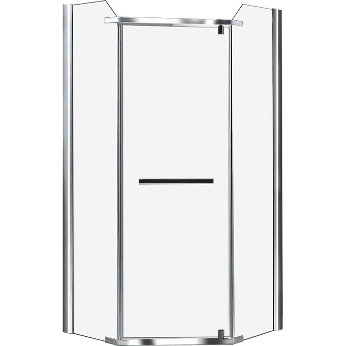 Душевая кабина RJ Duct N 90RZ079N(1) (90x90 см, стекло прозрачное, петли хром), фото 