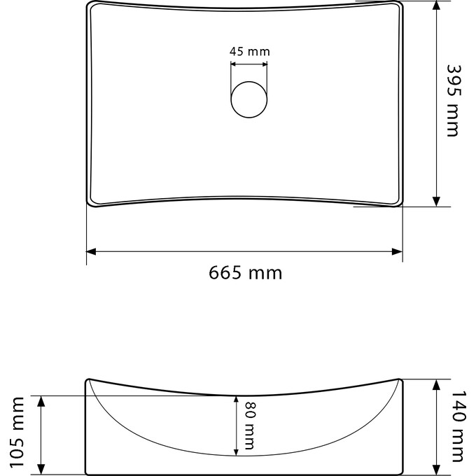 Умивальник VBI Viareggio M White VBI-016202 (66x39 см), Доступні розміри: 66 x 39, фото , изображение 5