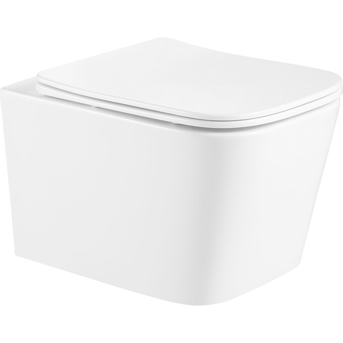 Безободковый подвесной унитаз Imprese Kubik Twist c06810233TW (воронкообразный, с сиденьем), фото 