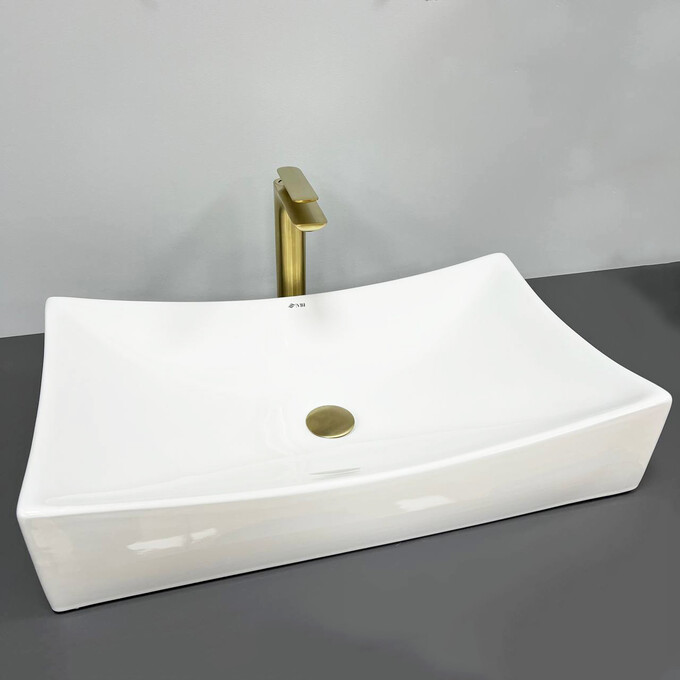 Умивальник VBI Viareggio M White VBI-016202 (66x39 см), Доступні розміри: 66 x 39, фото , изображение 3