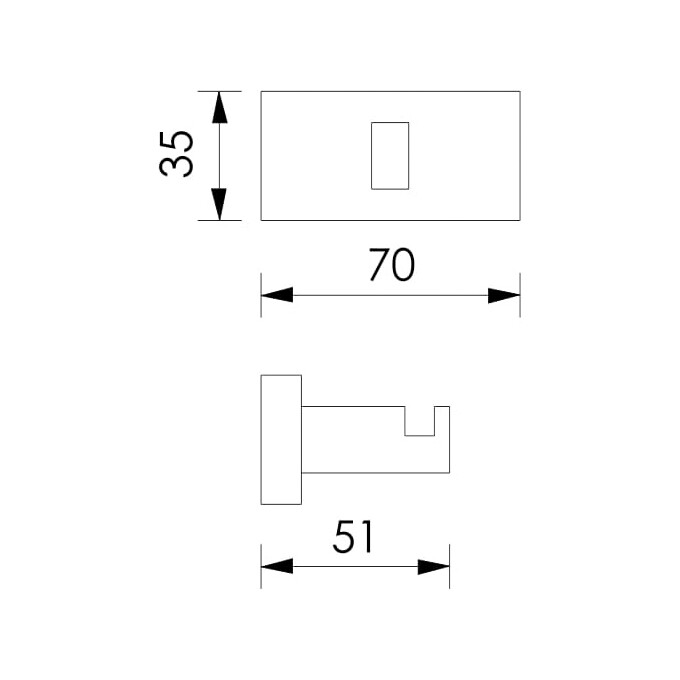 Гачок для ванної Imprese Valtice Chrome 100320 (одинарний), фото , изображение 2