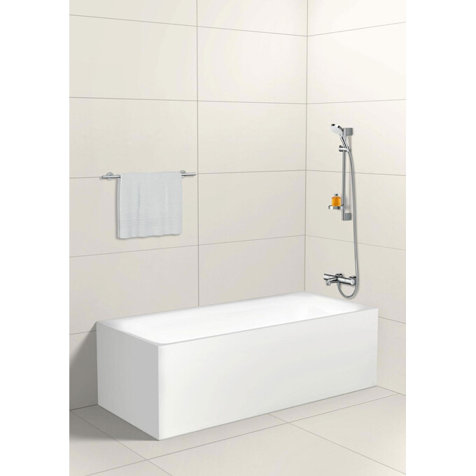 Смеситель для ванны Hansgrohe Logis Chrome 1282019 (71402000+26553400, с душевым гарнитуром), фото 2